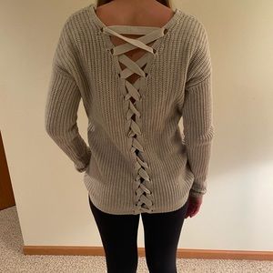 Open back sweater